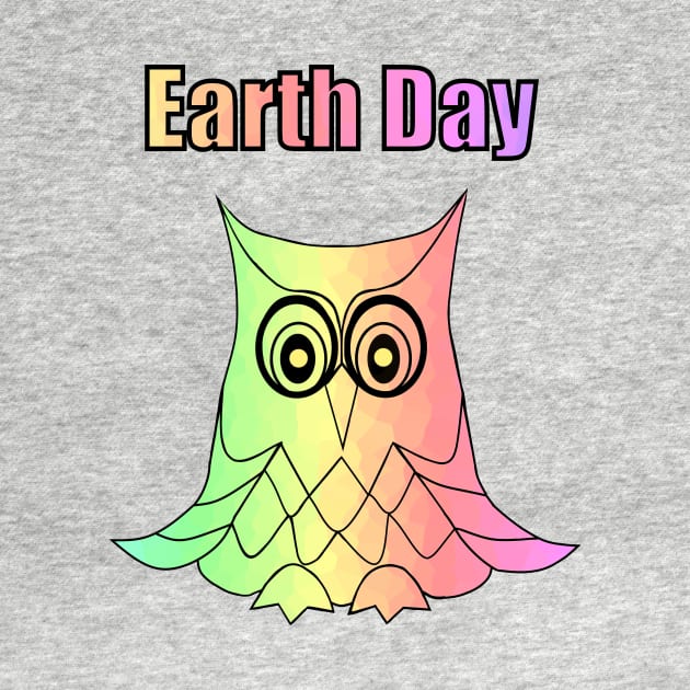 EARTH Day Celebration Cute Owl by SartorisArt1